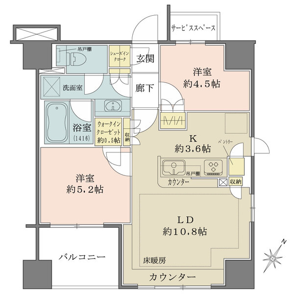 BELISTA横浜四番館の間取図