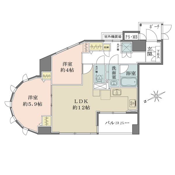 ユニーブル島津山の間取図