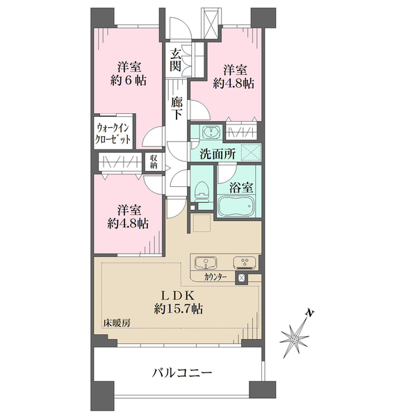パークハウス上大岡の間取図