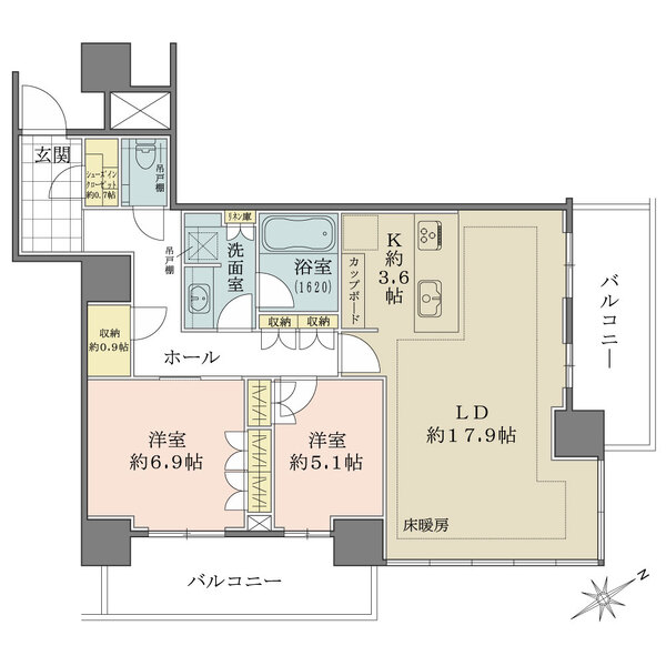 ザ・タワー横浜北仲の間取図