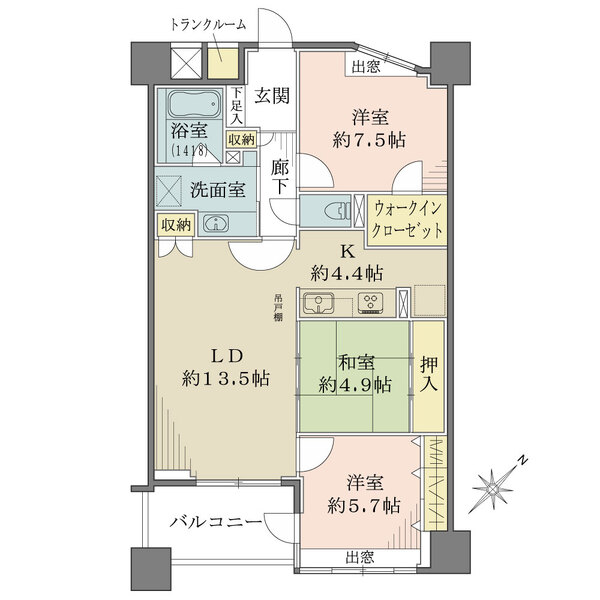 サンクレイドル横濱の間取図
