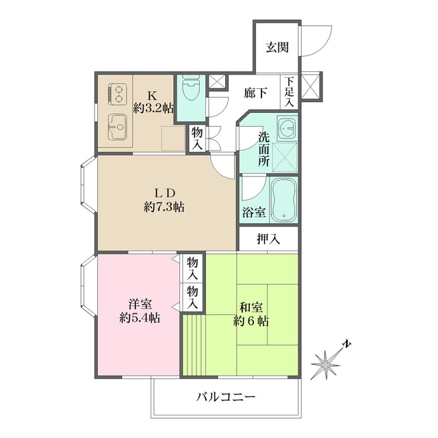藤和三宿コープの間取図