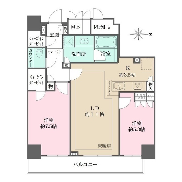 品川タワーフェイスの間取図