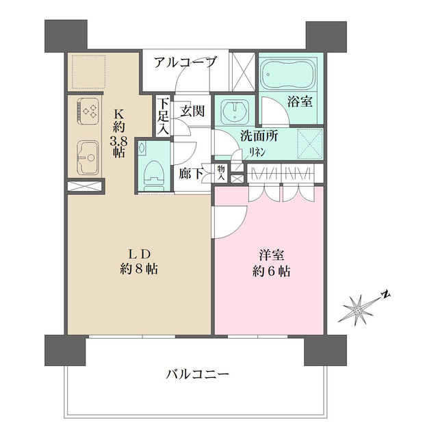 ＢＥＬＩＳＴＡ目黒不動前の間取図