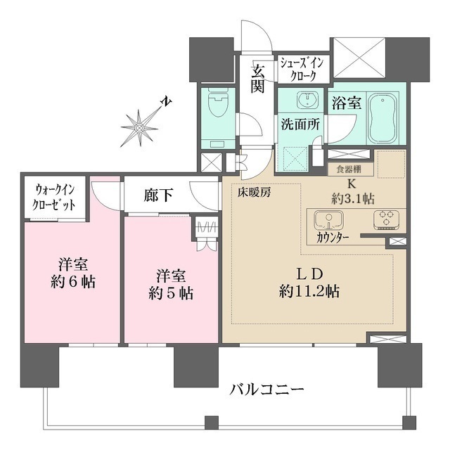 ザ・パークハウス愛宕虎ノ門の間取図
