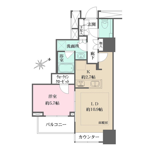 ザ・パークハウス三軒茶屋タワーの間取図