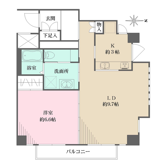 ＢＯＫＫＥＮ　ＳＥＩＹＯＤＯの間取図