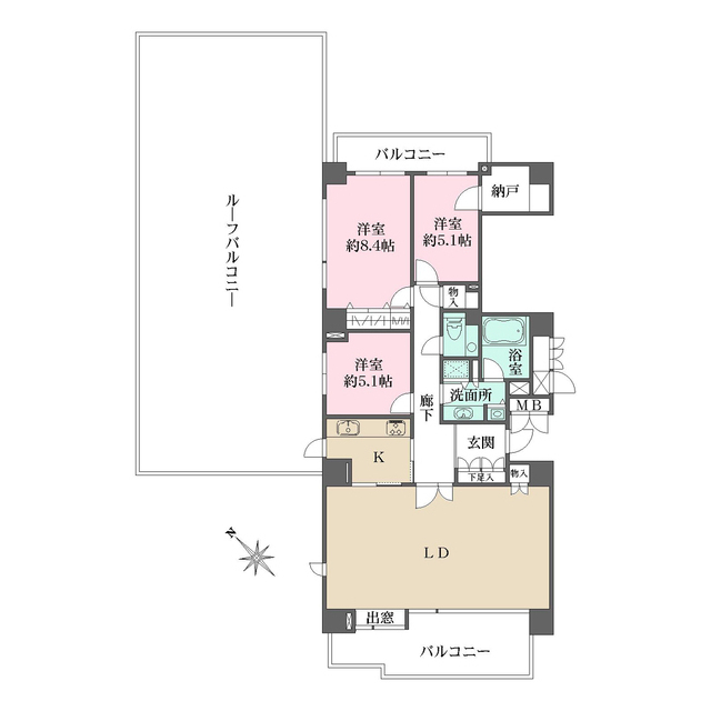 パークハウス多摩川南弐番館の間取図