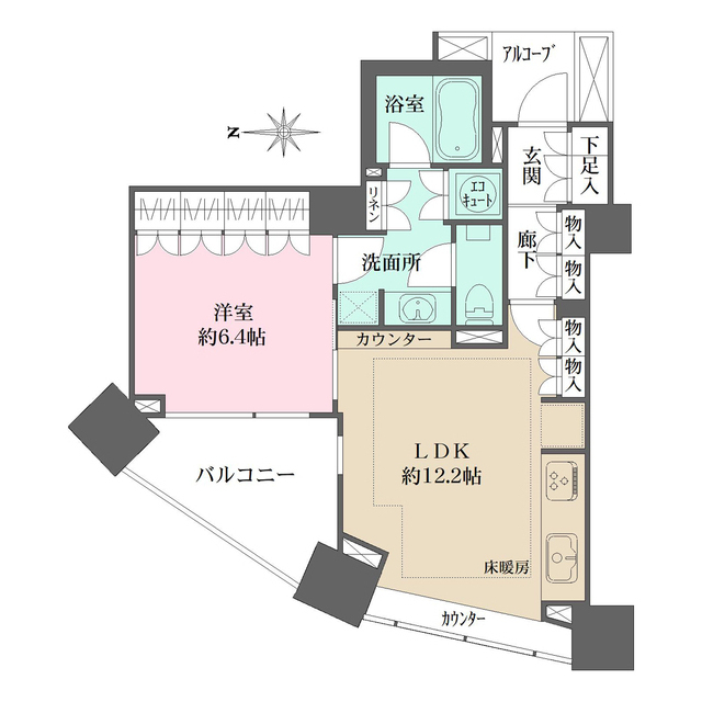 パークハウスオー・タワーの間取図