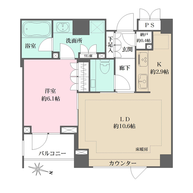 パークハウス中目黒の間取図