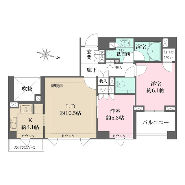 パークハウス中目黒の間取図