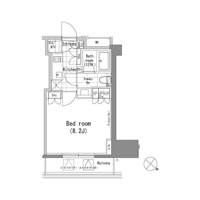 パークハビオ青山の間取図