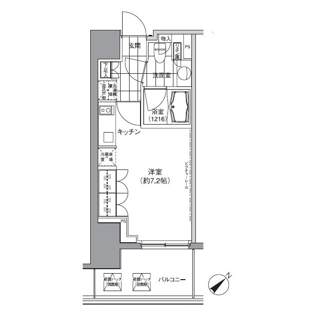 パークハビオ渋谷の間取図