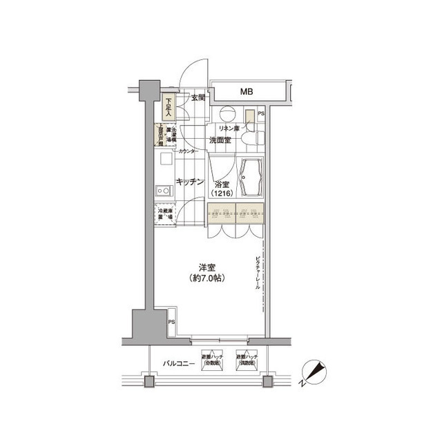 パークハビオ渋谷の間取図
