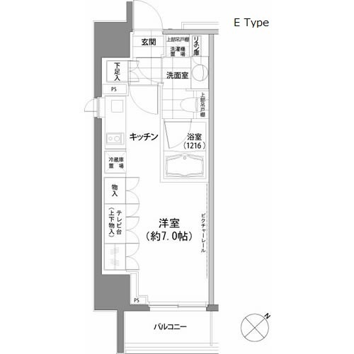 パークハビオ渋谷の間取図