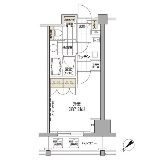 パークハビオ渋谷の間取図