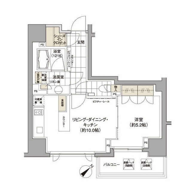 パークハビオ渋谷の間取図