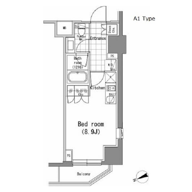 パークハビオ新橋の間取図