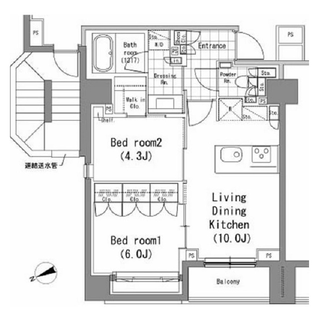 パークハビオ新橋の間取図