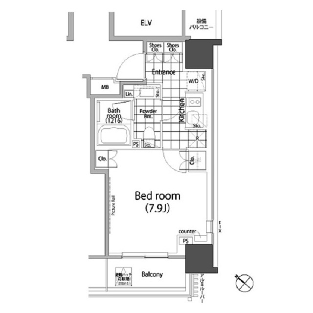 パークハビオ赤坂タワーの間取図