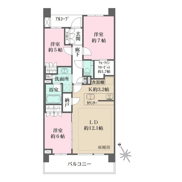 ザ・パークハウス二子玉川ガーデンの間取図