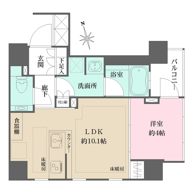 ザ・パークハウスアーバンス高輪の間取図