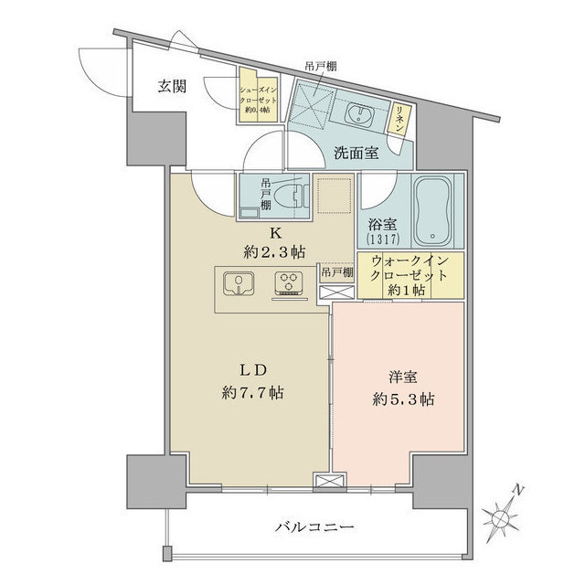 ザ・パークワンズ品川戸越の間取図