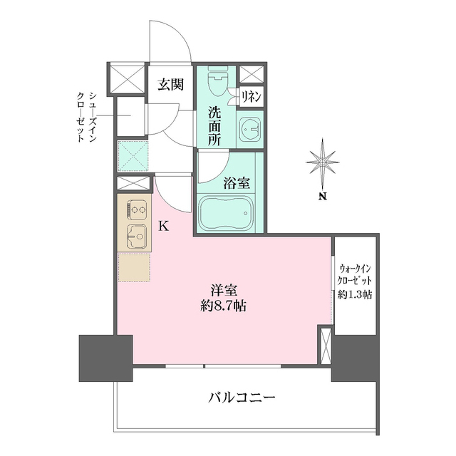 ザ・パークワンズ芝公園の間取図
