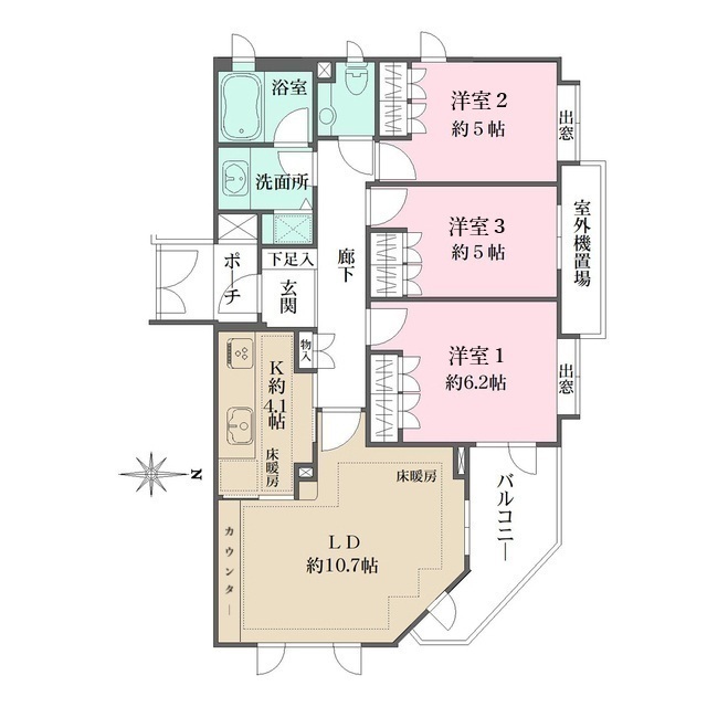 ファミールグラン等々力の間取図