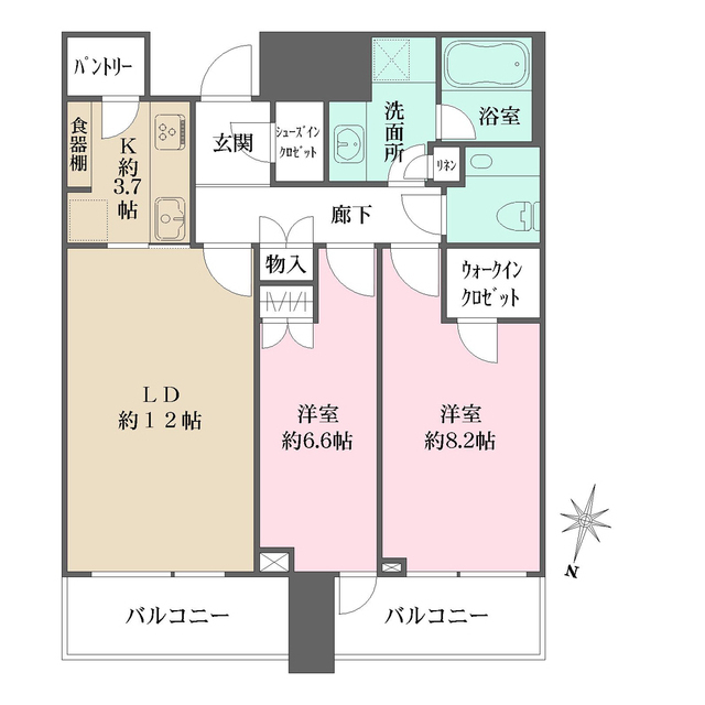 赤坂タワーレジデンス トップ オブ ザ ヒルの間取図