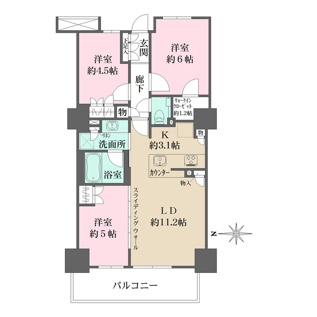 プライムパークス品川シーサイド　ザ・タワーの間取図
