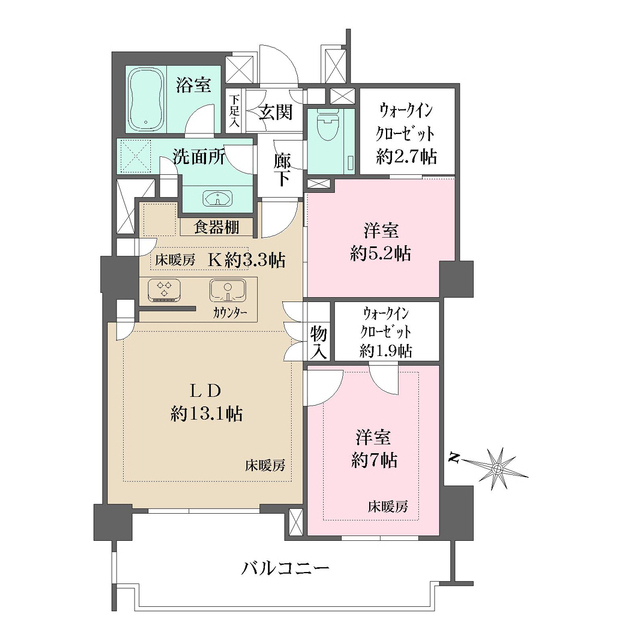 ザ・パークハウス麻布外苑西通りの間取図