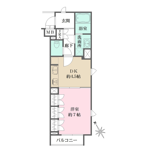 ベルフェリーク西小山の間取図