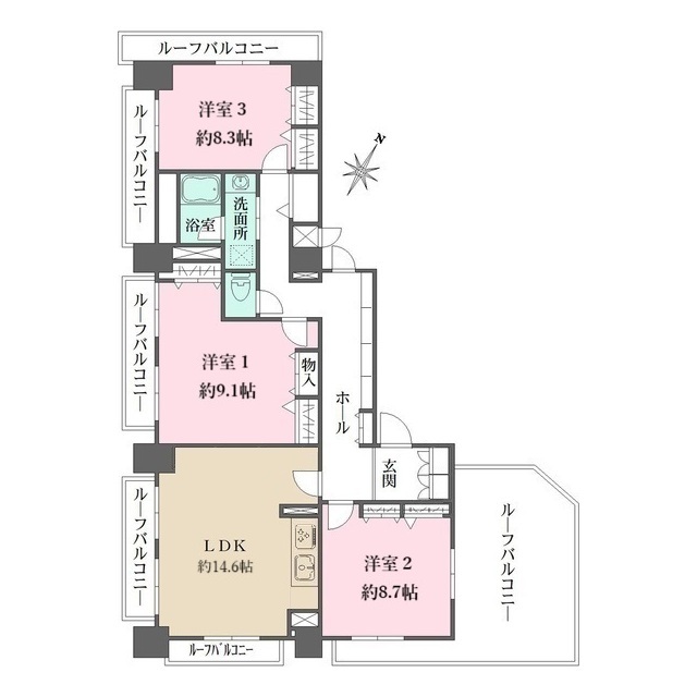 ダイヤハイツ自由が丘の間取図