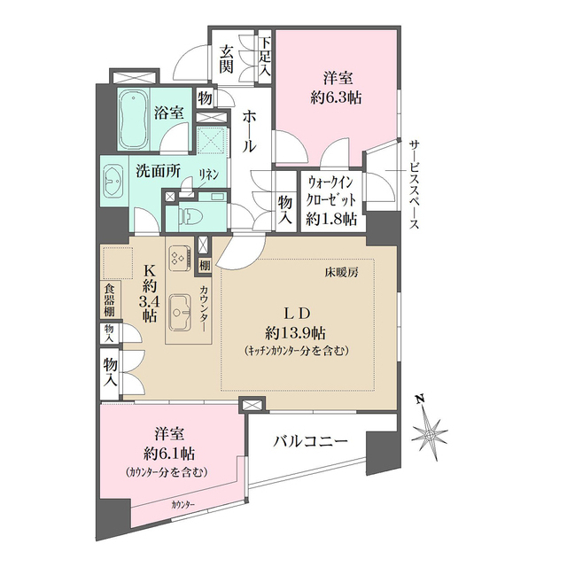 ザ・パークハウス芝公園の間取図
