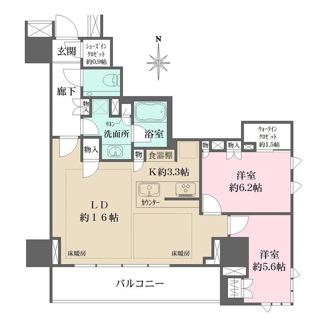 ザ・パークハウス三田タワーの間取図