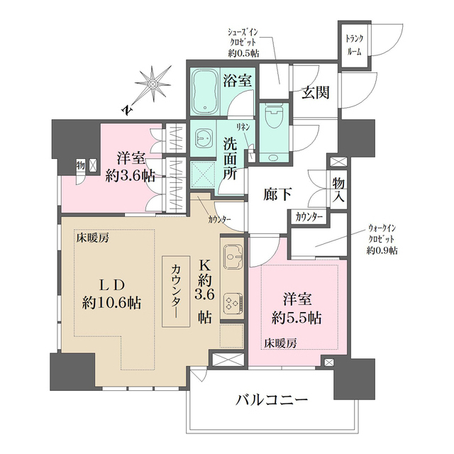 ザ・パークハウス高輪タワーの間取図
