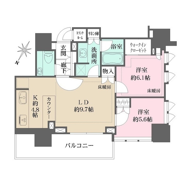 ザ・パークハウス高輪タワーの間取図
