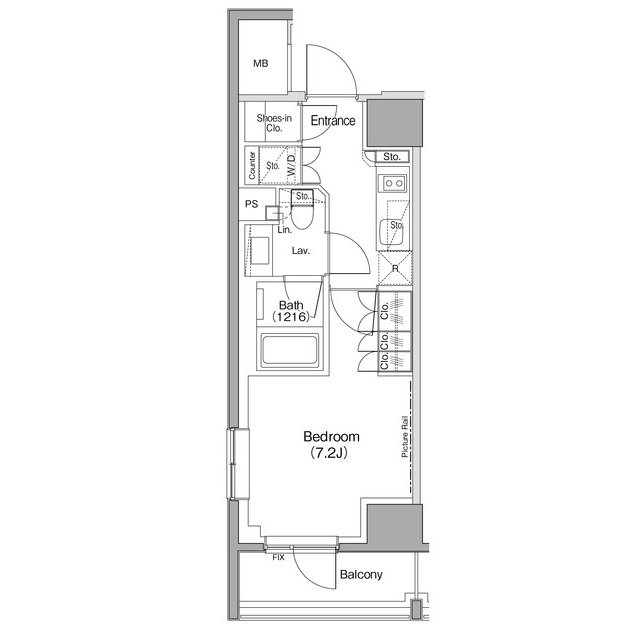 ザ・パークハビオ麻布十番の間取図
