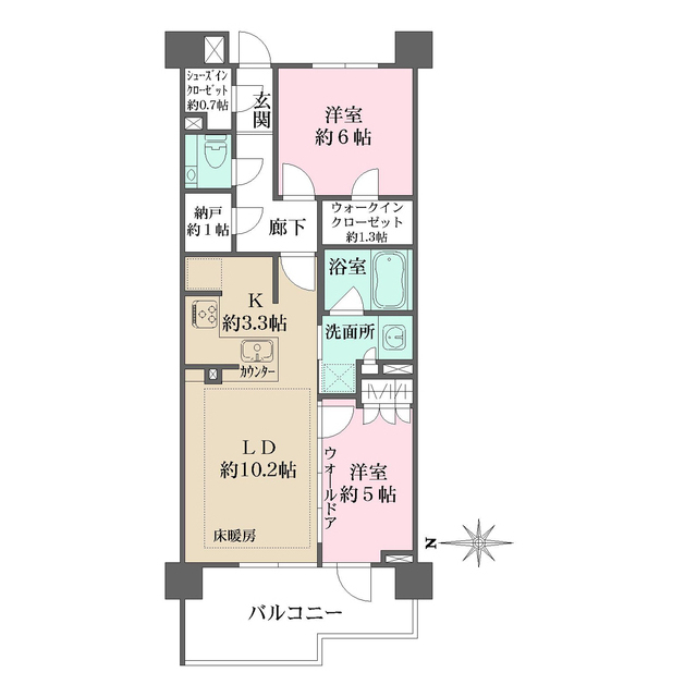 ザ・パークハウス駒沢レジデンスの間取図