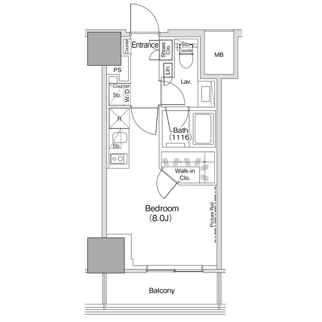 ザ・パークハビオ荏原中延駅前の間取図