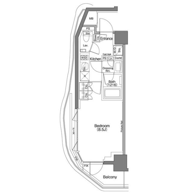 ザ・パークハビオＳＯＨＯ祐天寺の間取図
