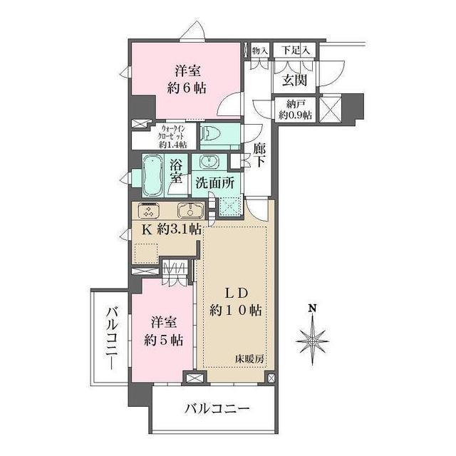 ザ・パークハウス自由が丘フロントの間取図