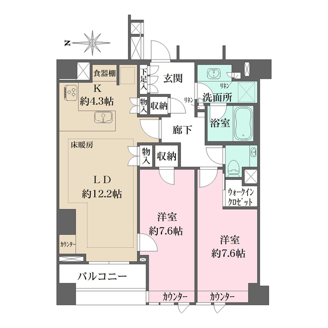ザ・パークハウス高輪プレイスの間取図