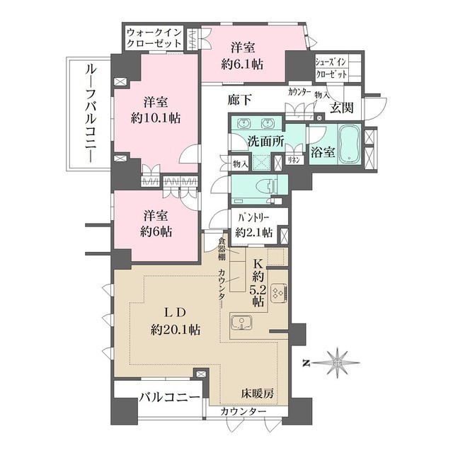 ザ・パークハウス高輪プレイスの間取図