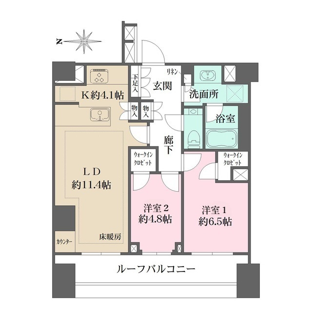 ザ・パークハウス高輪プレイスの間取図