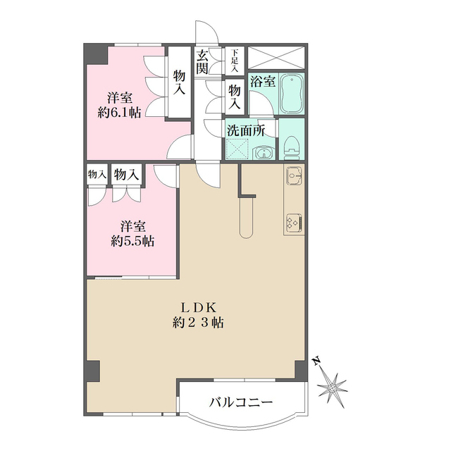 ラ・ルーナ東が丘の間取図