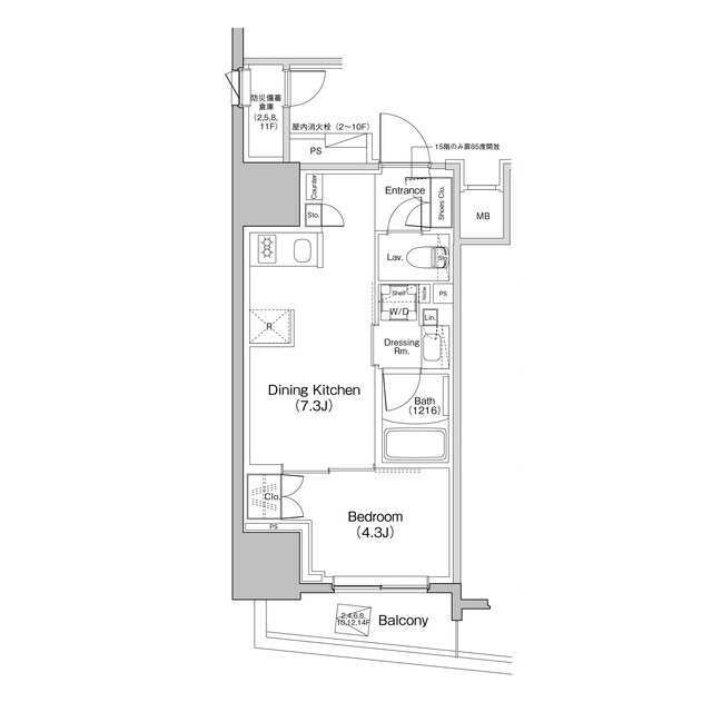 ザ・パークハビオ大森町の間取図