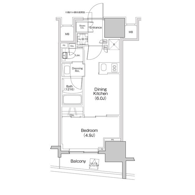 ザ・パークハビオ大森町の間取図
