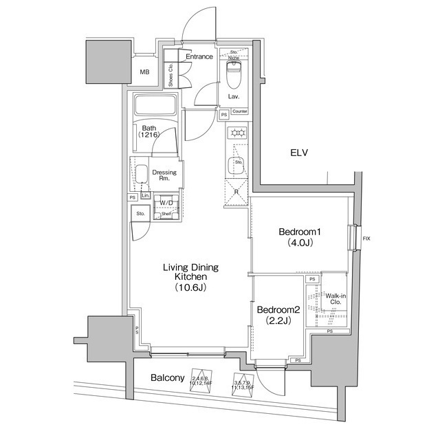 ザ・パークハビオ大森町の間取図